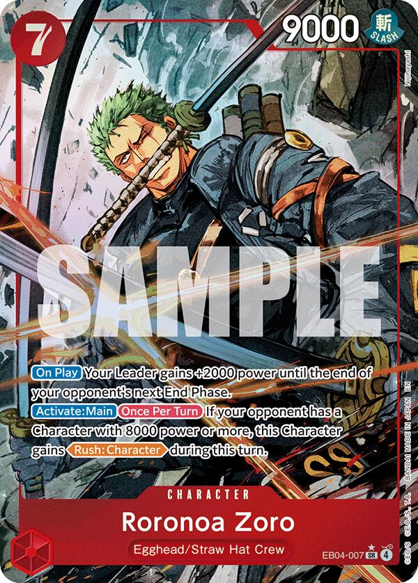 Roronoa Zoro EB04-007 [ Inglese / Giapponese / Francese / Cinese Semplificato ]