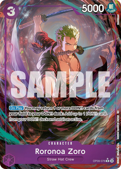 Roronoa Zoro OP09-076 [ Inglese / Giapponese / Francese / Cinese Semplificato ]
