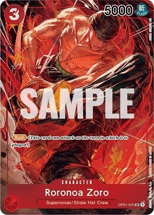 Roronoa Zoro OP01-025 [ Inglese / Giapponese / Francese / Cinese Semplificato ]