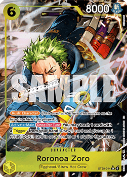 Roronoa Zoro ST29-014 [ Inglese / Giapponese / Francese / Cinese Semplificato ]