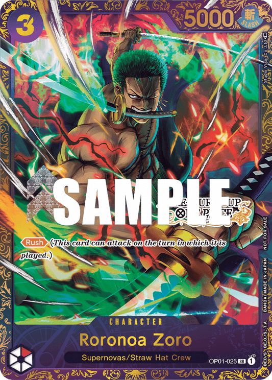 Roronoa Zoro OP01-025 [ Inglese / Giapponese / Francese / Cinese Semplificato ]