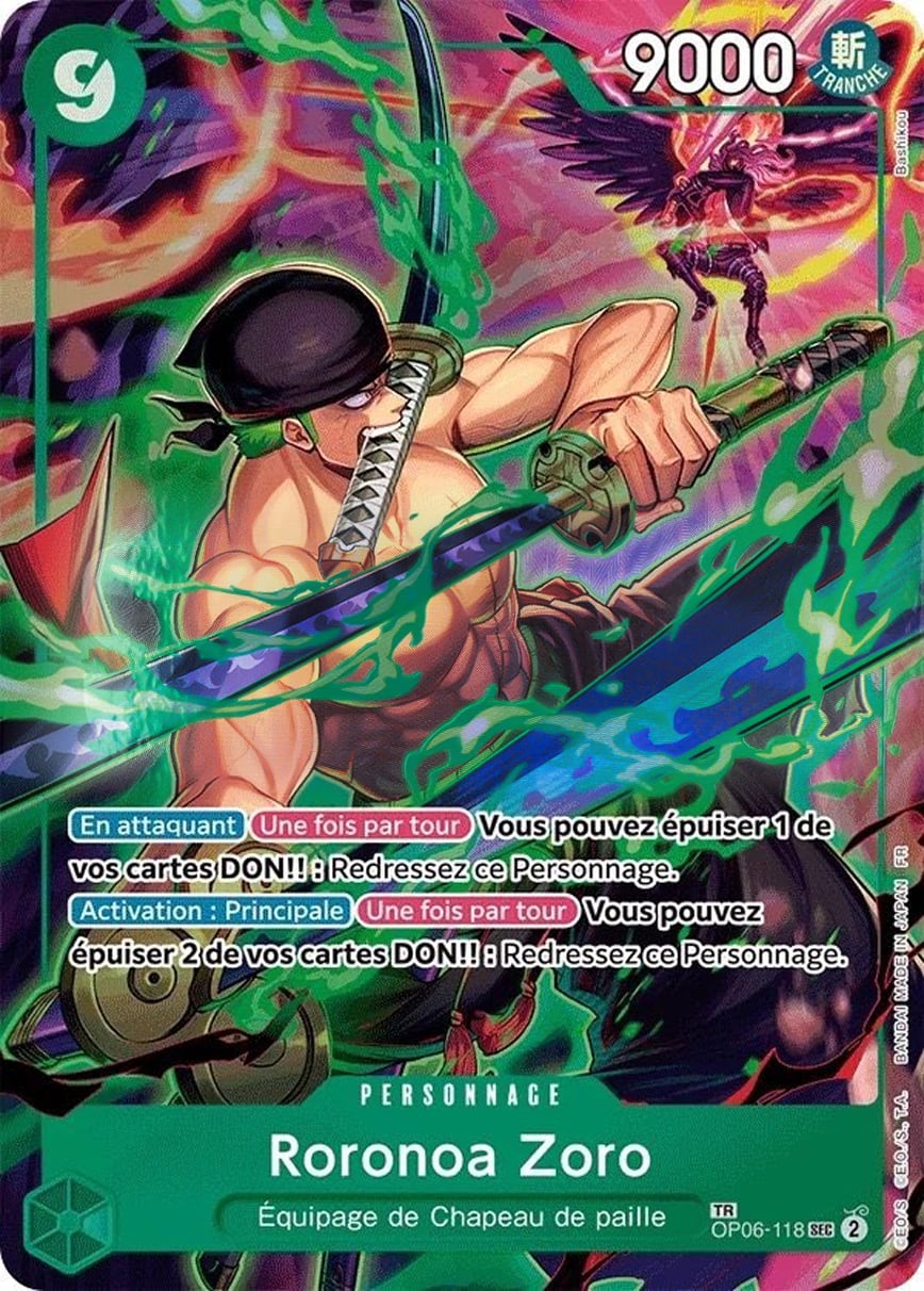 Roronoa Zoro OP06-118 [ Inglese / Giapponese / Francese / Cinese Semplificato ]