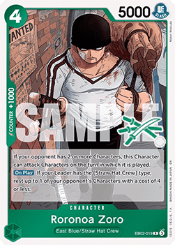 Roronoa Zoro EB02-019 [ Inglese / Giapponese / Francese / Cinese Semplificato ]