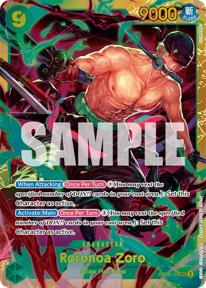 Roronoa Zoro OP06-118 [ Inglese / Giapponese / Francese / Cinese Semplificato ]