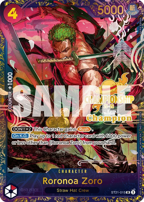 Roronoa Zoro ST21-015 [ Inglese / Giapponese / Francese / Cinese Semplificato ]