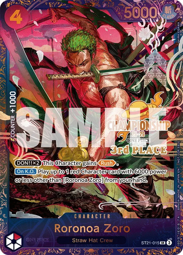 Roronoa Zoro ST21-015 [ Inglese / Giapponese / Francese / Cinese Semplificato ]