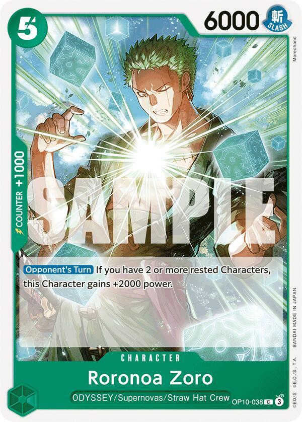 Roronoa Zoro OP10-038 [ Inglese / Giapponese / Francese / Cinese Semplificato ]