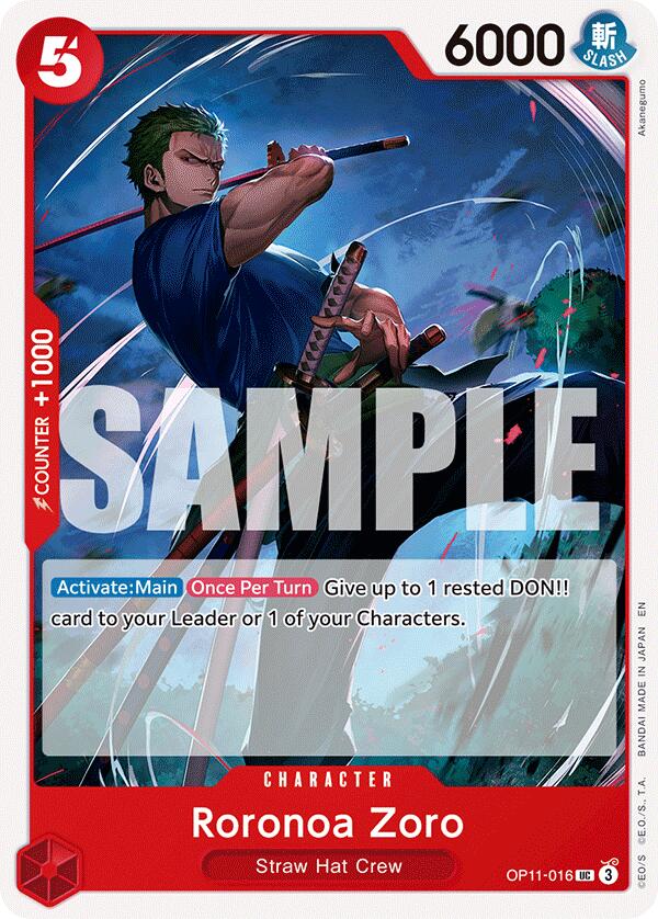 Roronoa Zoro OP11-016 [ Inglese / Giapponese / Francese / Cinese Semplificato ]