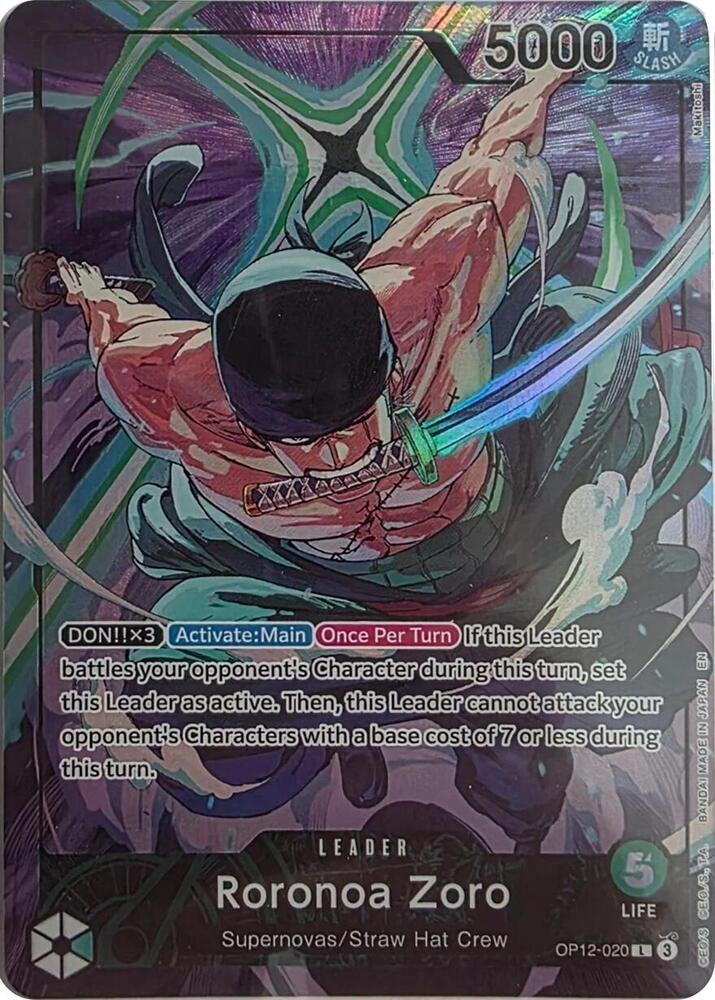 Roronoa Zoro OP12-020 [ Inglese / Giapponese / Francese / Cinese Semplificato ]