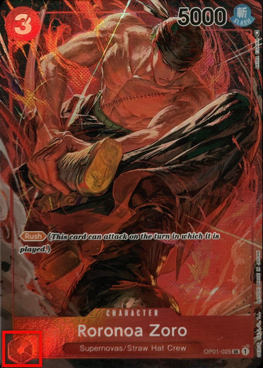 Roronoa Zoro OP01-025 [ Inglese / Giapponese / Francese / Cinese Semplificato ]