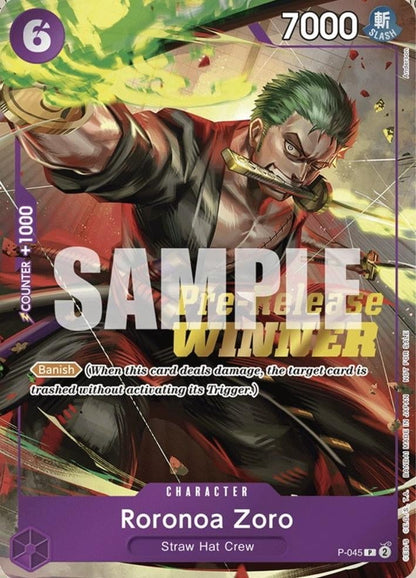 Roronoa Zoro P-045 [ Inglese / Giapponese / Francese / Cinese Semplificato ]