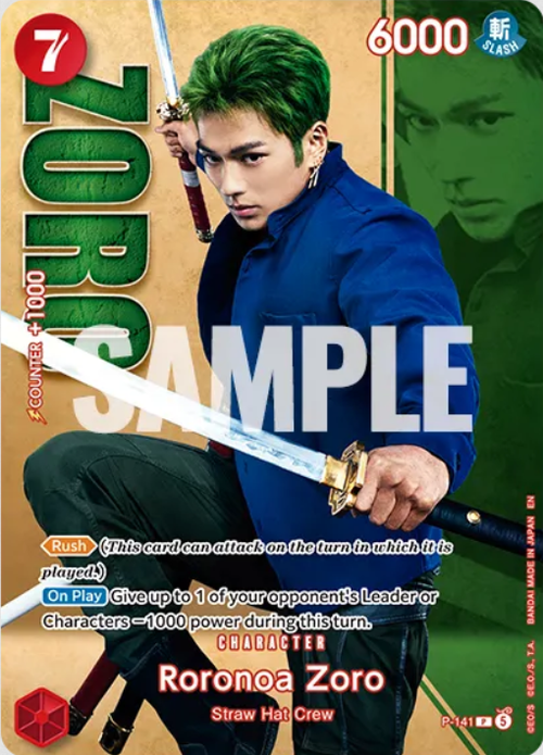 Roronoa Zoro P-141 [ Inglese / Giapponese / Francese / Cinese Semplificato ]
