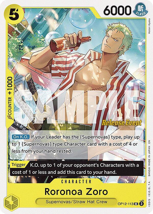 Roronoa Zoro OP12-113 [ Inglese / Giapponese / Francese / Cinese Semplificato ]