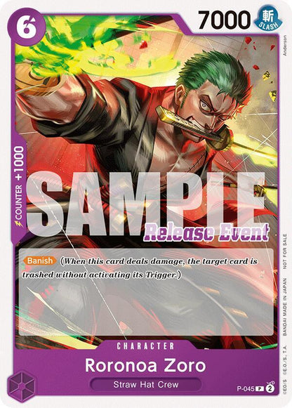 Roronoa Zoro P-045 [ Inglese / Giapponese / Francese / Cinese Semplificato ]
