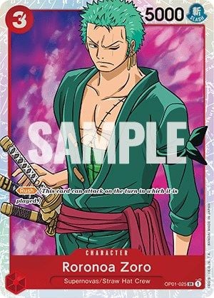 Roronoa Zoro OP01-025 [ Inglese / Giapponese / Francese / Cinese Semplificato ]