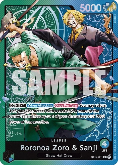 Roronoa Zoro & Sanji ST12-001 [ Inglese / Giapponese / Francese / Cinese Semplificato ]
