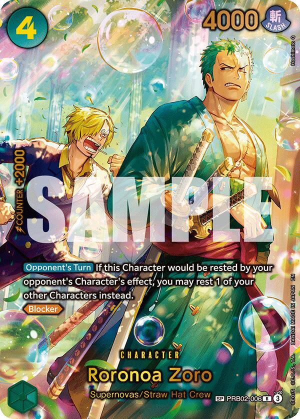 Roronoa Zoro PRB02-006 [ Inglese / Giapponese / Francese / Cinese Semplificato ]