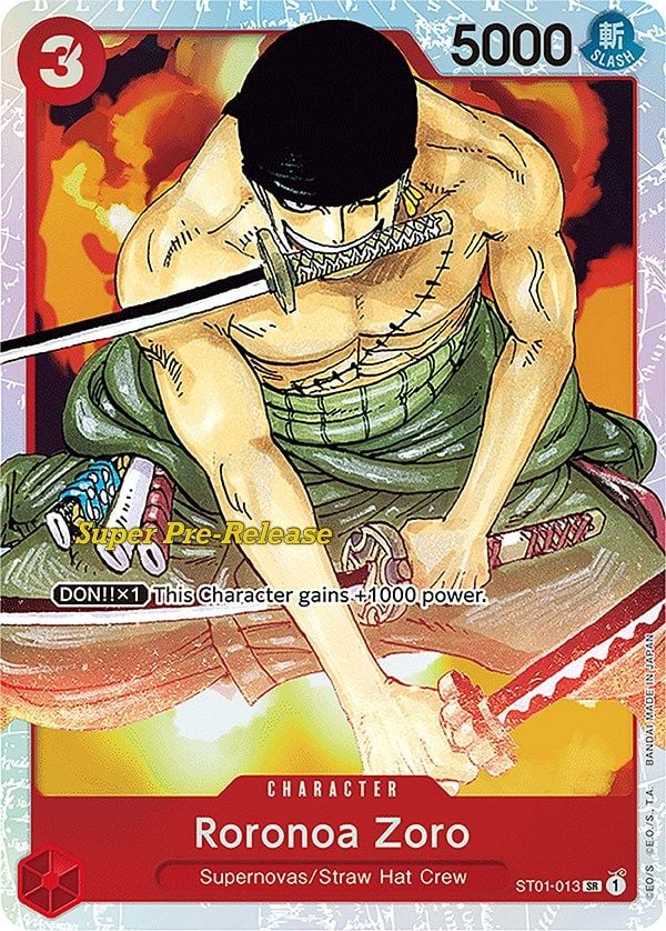 Roronoa Zoro ST01-013 [ Inglese / Giapponese / Francese / Cinese Semplificato ]