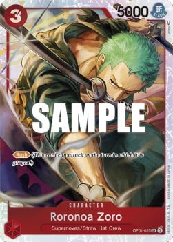 Roronoa Zoro OP01-025 [ Inglese / Giapponese / Francese / Cinese Semplificato ]