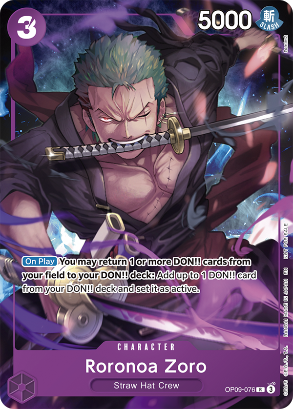 Roronoa Zoro OP09-076 [ Inglese / Giapponese / Francese / Cinese Semplificato ]