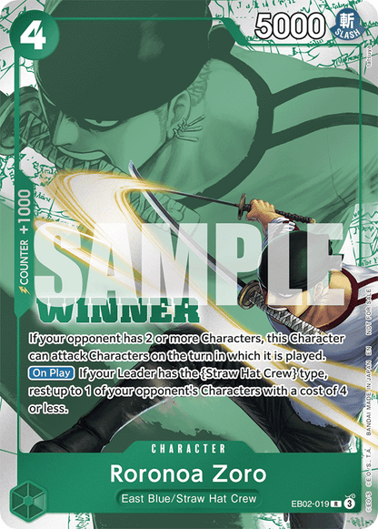 Roronoa Zoro EB02-019 [ Inglese / Giapponese / Francese / Cinese Semplificato ]