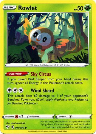 Rowlet - Fiamme Oscure 011/189 [ Italiano / Inglese ]