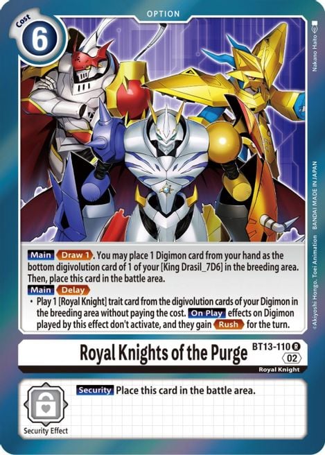 Royal Knights of the Purge BT13-110 [ Inglese / Giapponese ]