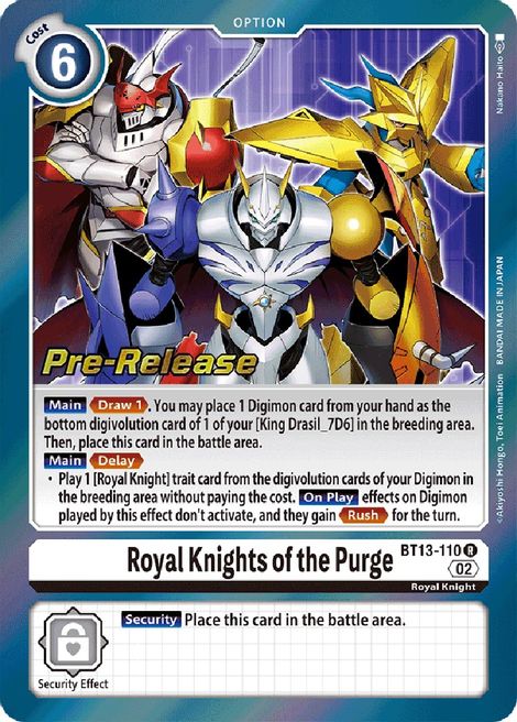 Royal Knights of the Purge BT13-110 [ Inglese / Giapponese ]