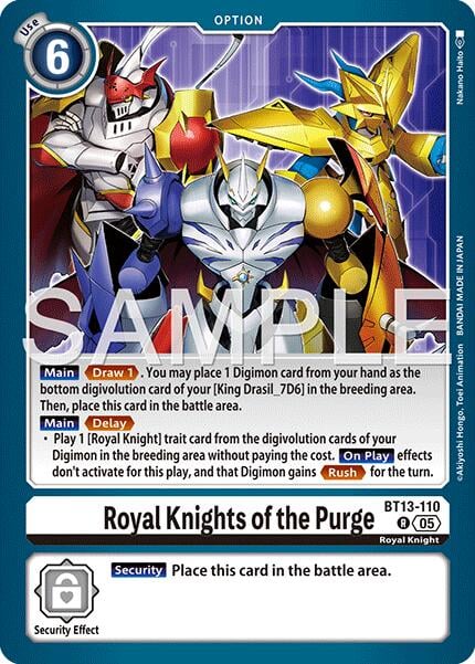 Royal Knights of the Purge BT13-110 [ Inglese / Giapponese ]