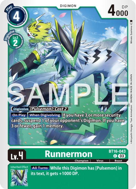 Runnermon BT16-043 [ Inglese / Giapponese ]