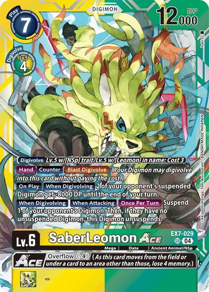 SaberLeomon ACE EX7-029 [ Inglese / Giapponese ]