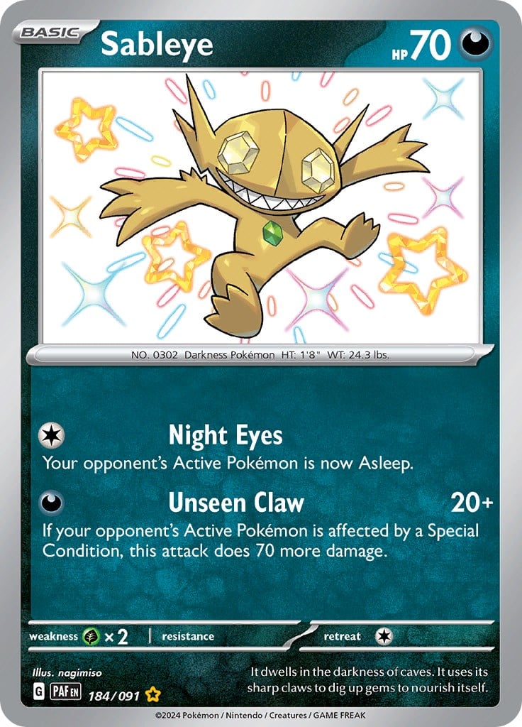 Sableye - Destino di Paldea 184/091 [ Italiano ]