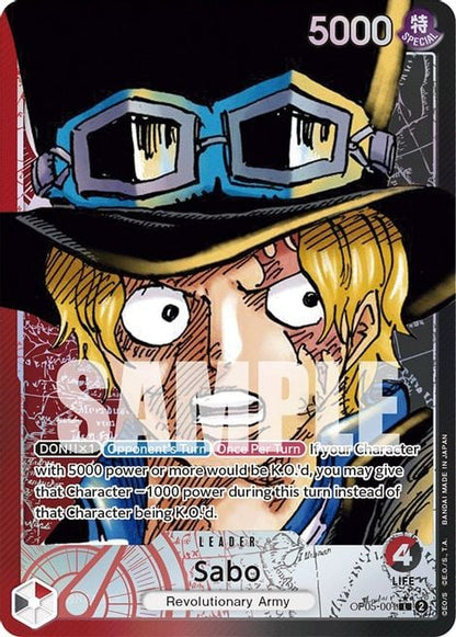 Sabo OP05-001 [ Inglese / Giapponese / Francese / Cinese Semplificato ]