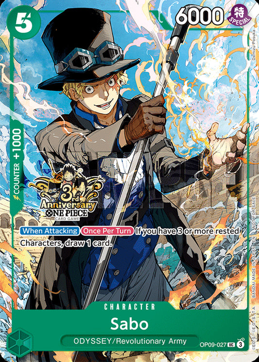 Sabo OP09-027 [ Inglese / Giapponese / Francese / Cinese Semplificato ]