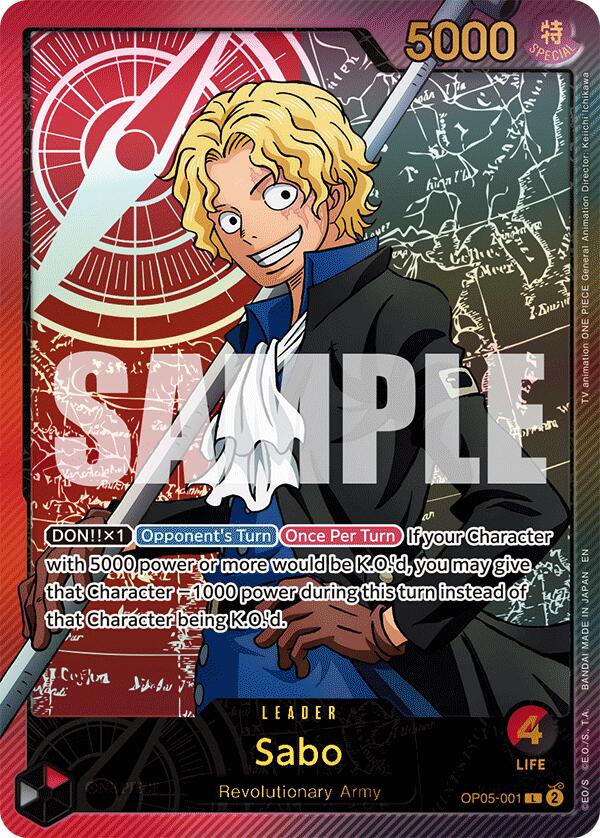 Sabo OP05-001 [ Inglese / Giapponese / Francese / Cinese Semplificato ]