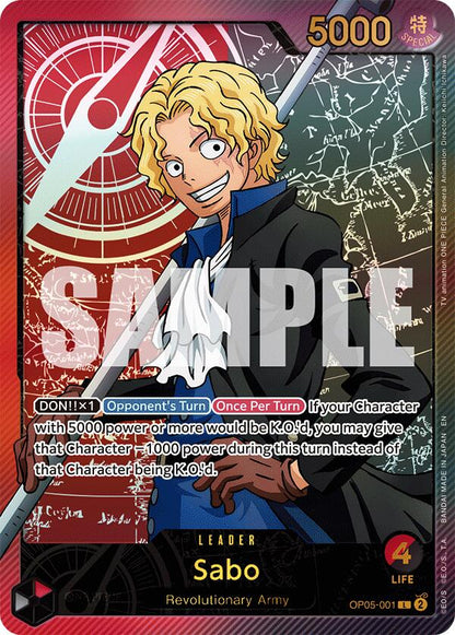 Sabo OP05-001 [ Inglese / Giapponese / Francese / Cinese Semplificato ]