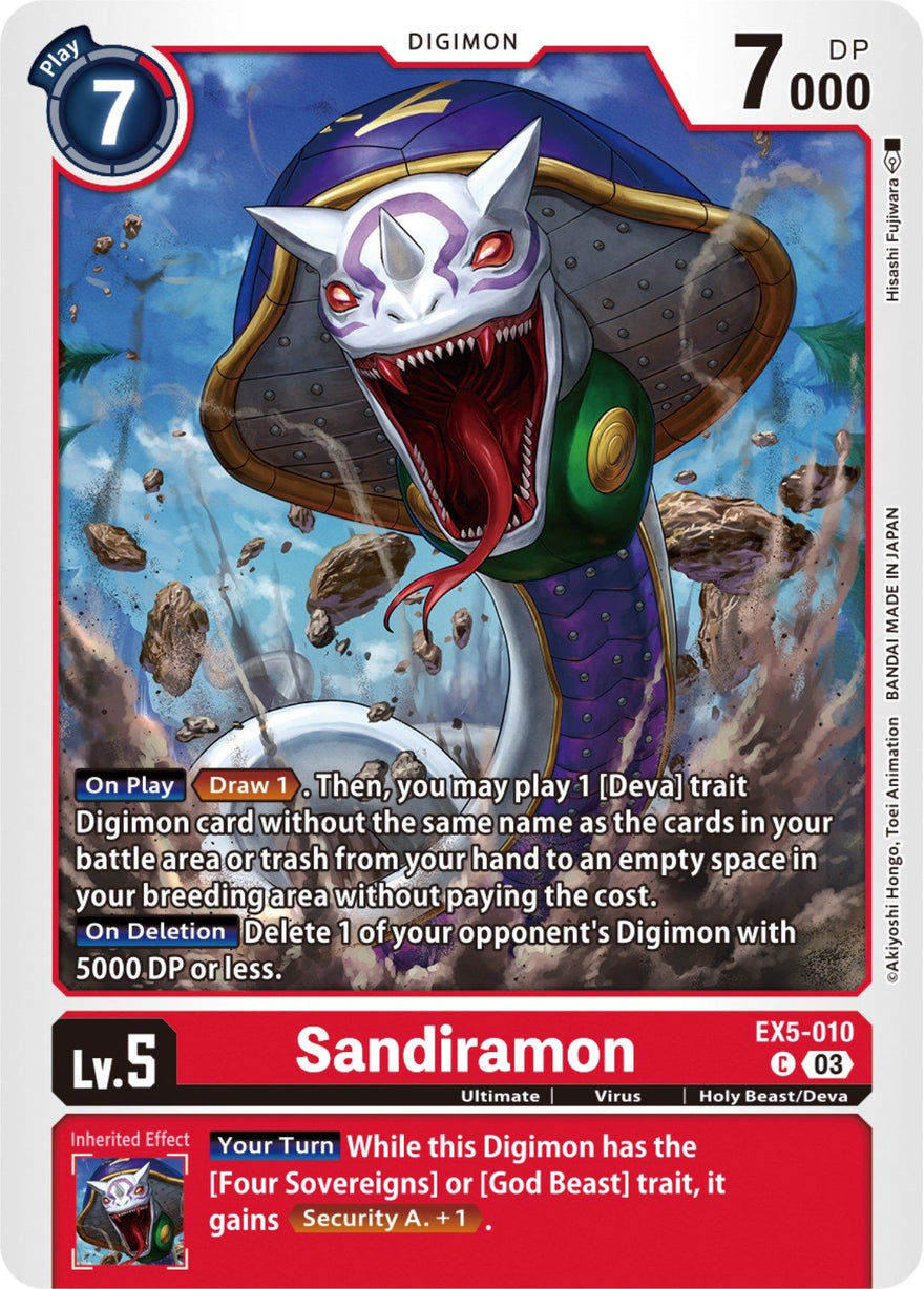 Sandiramon EX5-010 [ Inglese / Giapponese ]
