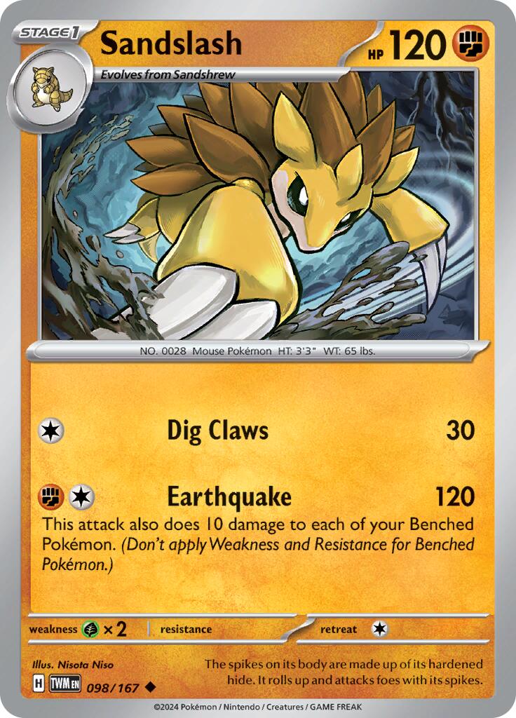 Sandslash - Crepuscolo Mascherato 098/167 [ Italiano ]