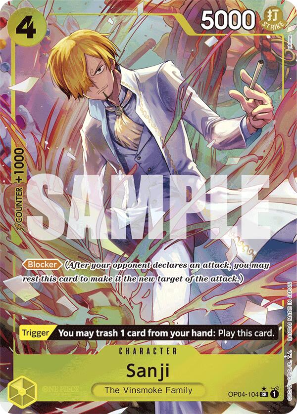 Sanji OP04-104 [ Inglese / Giapponese / Francese / Cinese Semplificato ]