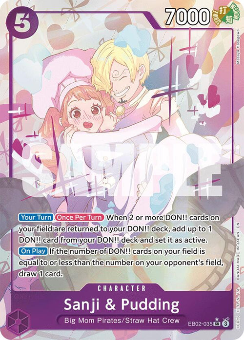 Sanji & Pudding EB02-035 [ Inglese / Giapponese / Francese / Cinese Semplificato ]