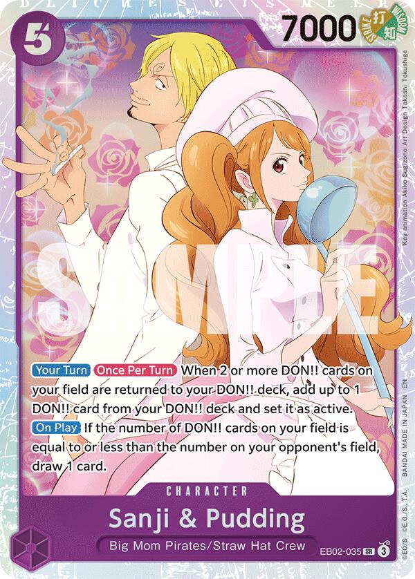 Sanji & Pudding EB02-035 [ Inglese / Giapponese / Francese / Cinese Semplificato ]