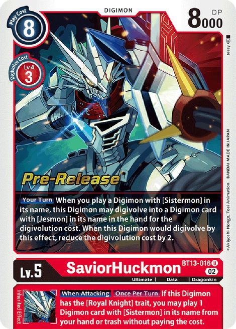 SaviorHuckmon BT13-016 [ Inglese / Giapponese ]