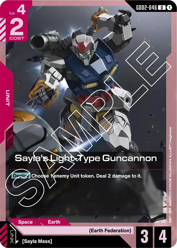 Sayla's Light-Type Guncannon GD02-046 [ Inglese / Giapponese ]