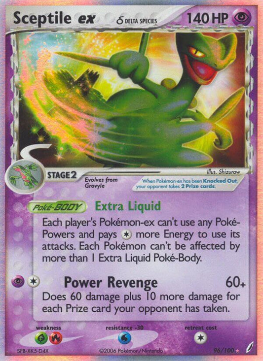 Sceptile ex δ Delta Species - EX Guardiani dei Cristalli 096/100 [ Italiano / Inglese ]