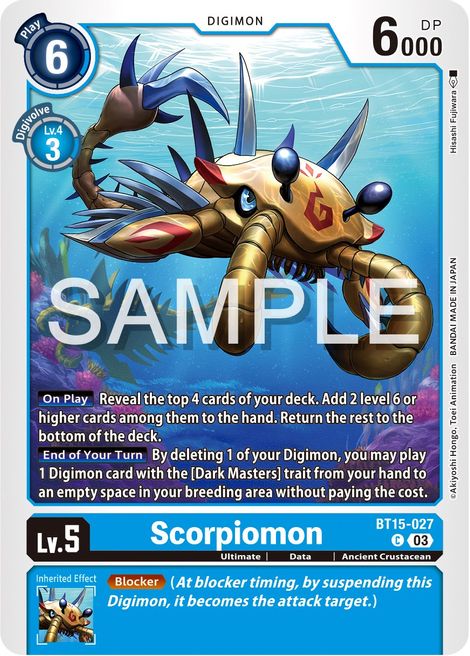 Scorpiomon BT15-027 [ Inglese / Giapponese ]