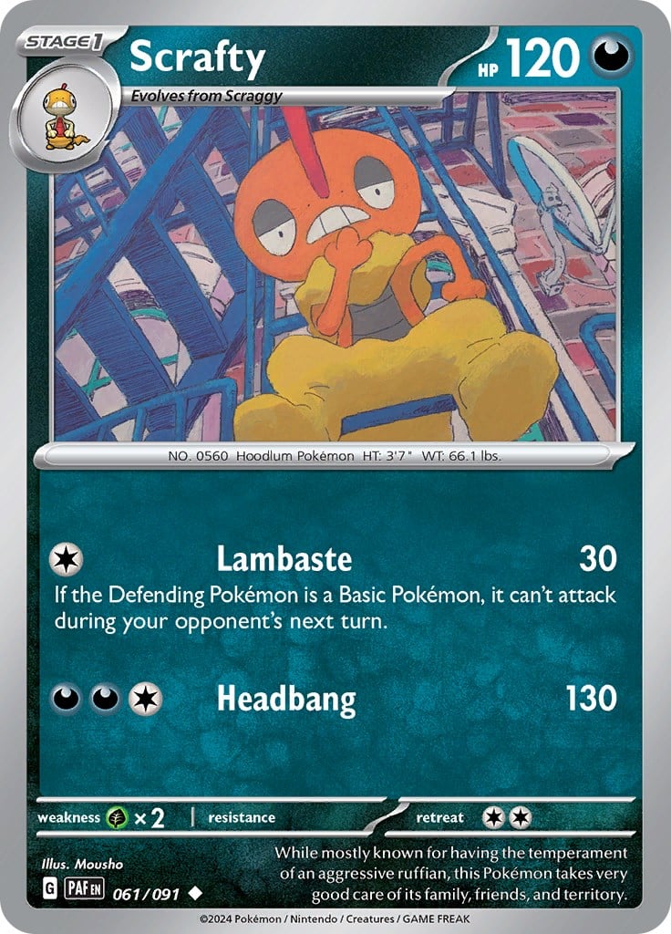 Scrafty - Destino di Paldea 061/091 [ Italiano ]