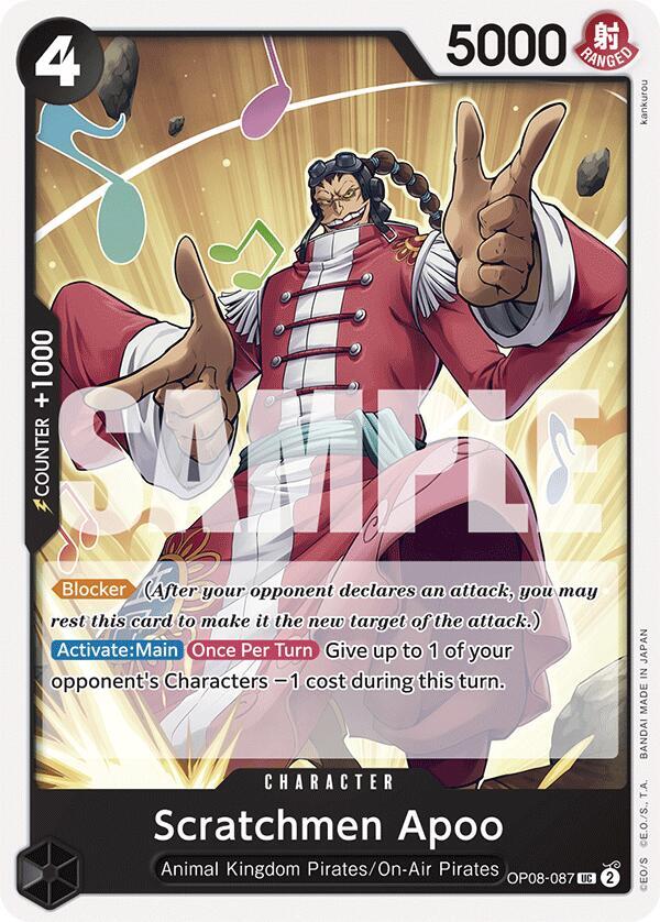 Scratchmen Apoo OP08-087 [ Inglese / Giapponese / Francese / Cinese Semplificato ]