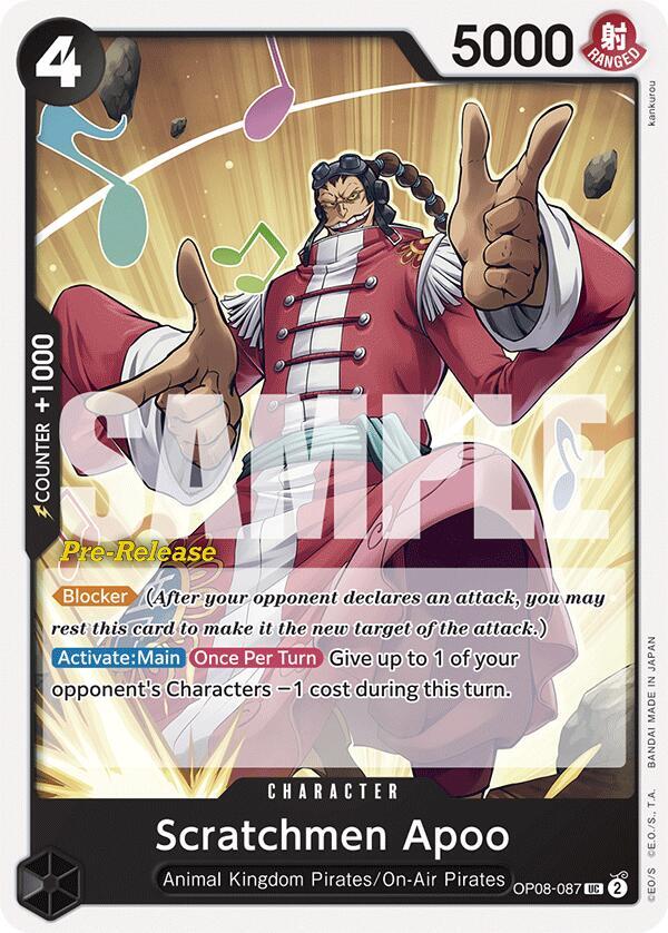 Scratchmen Apoo OP08-087 [ Inglese / Giapponese / Francese / Cinese Semplificato ]