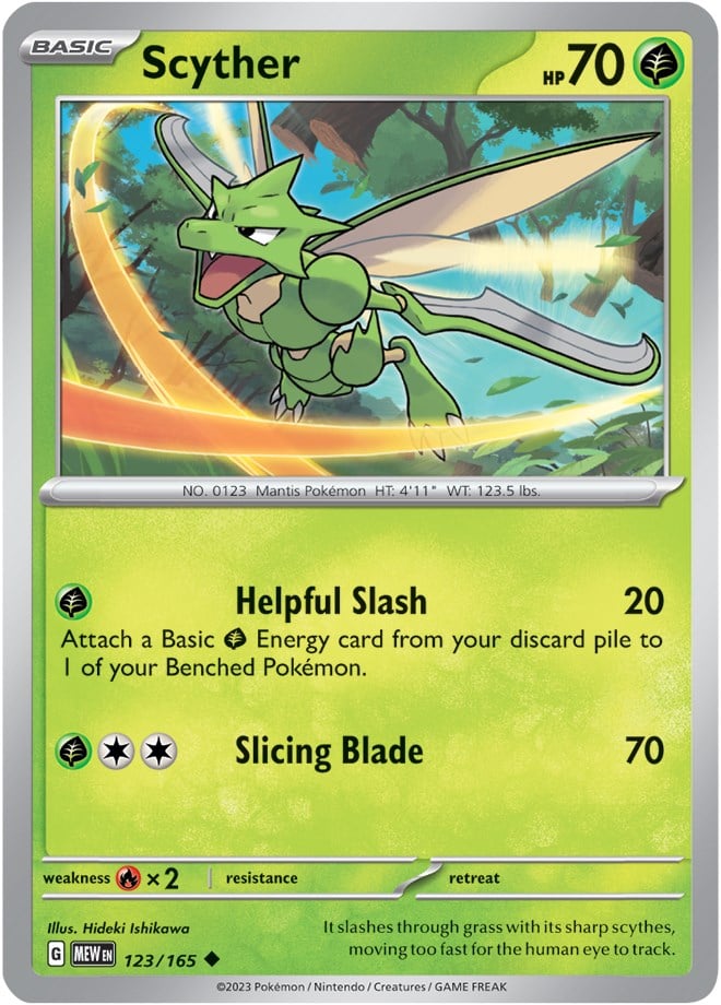 Scyther - 151 123/165 [ Italiano / Inglese ]