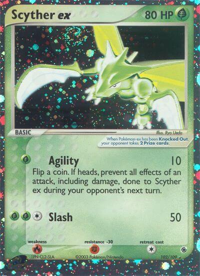 Scyther ex - EX Rubino & Zaffiro 102/109 [ Italiano / Inglese ]